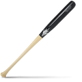 A two-tone maple wood baseball bat with a black barrel and a light natural wood handle, featuring Hakusoh branding and AP5 model markings, lying diagonally on a white background with a shadow underneath.